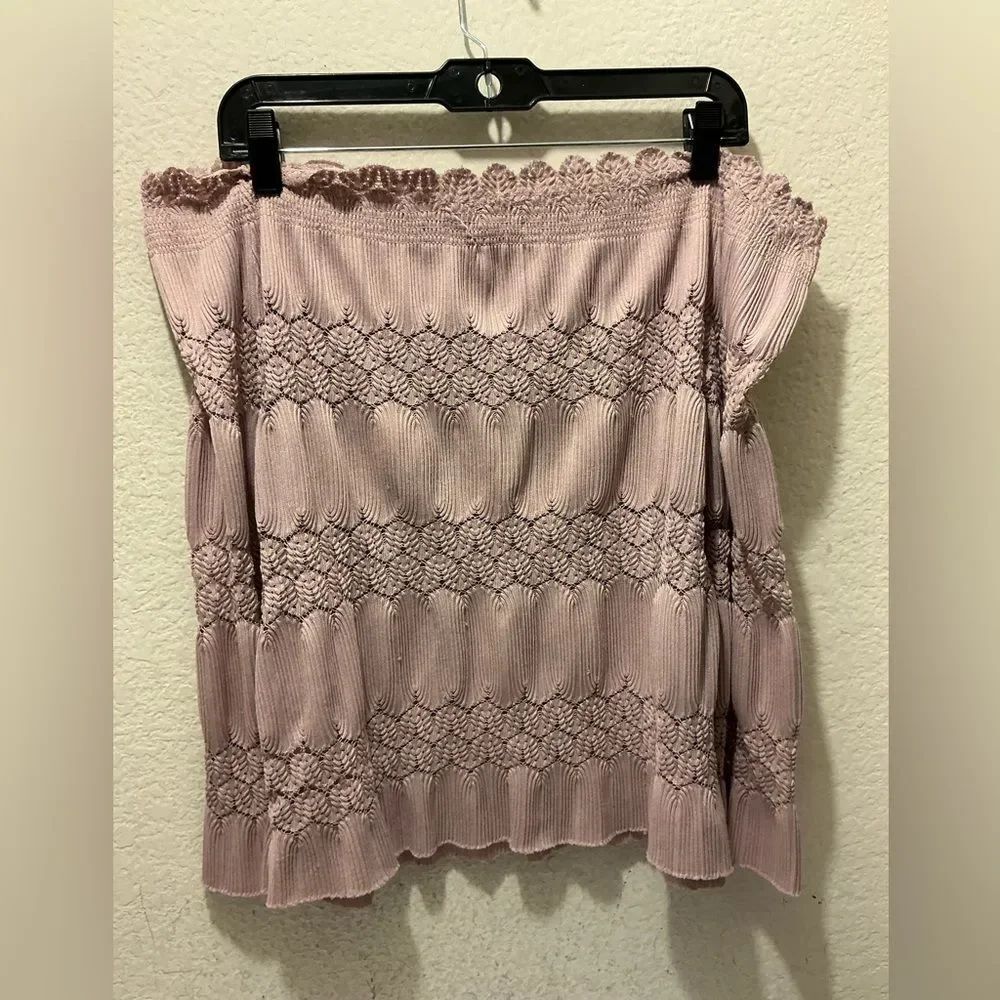 Say what Pink Off-Shoulder Knit Top oversized size S